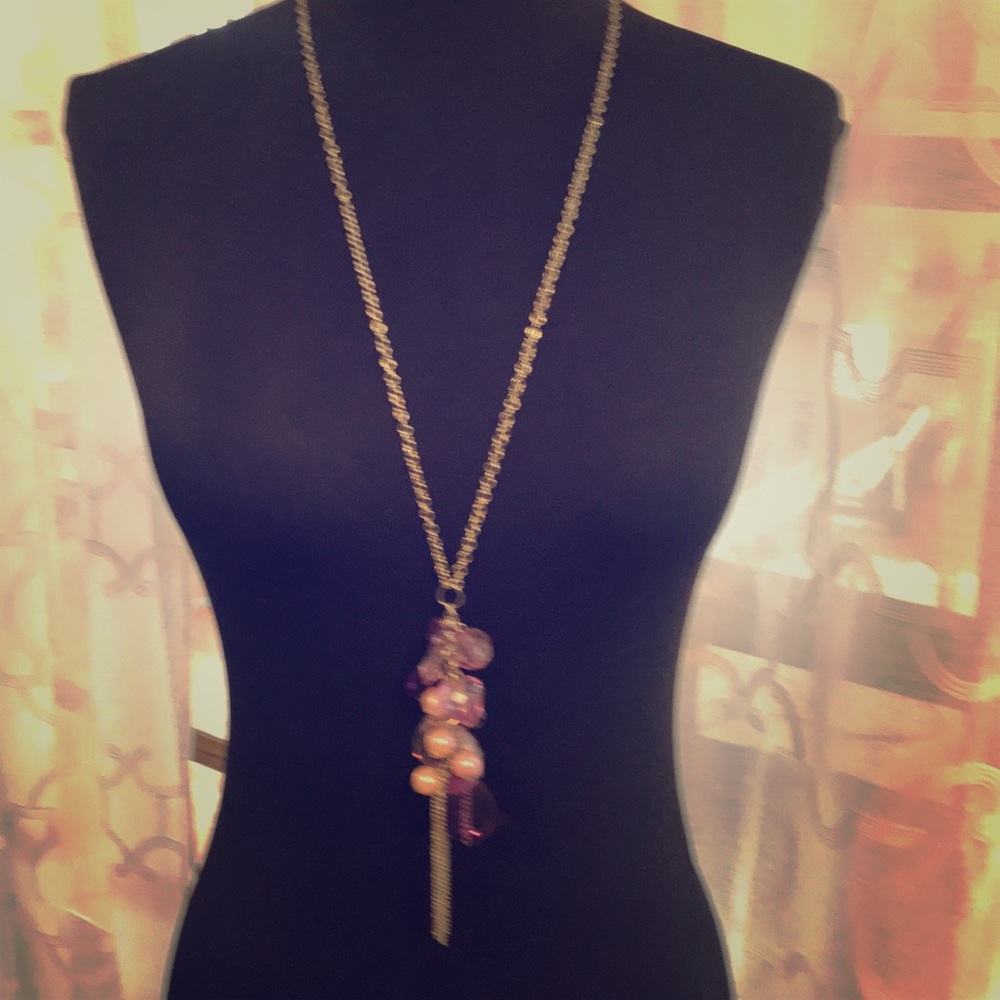 Purple beaded necklace